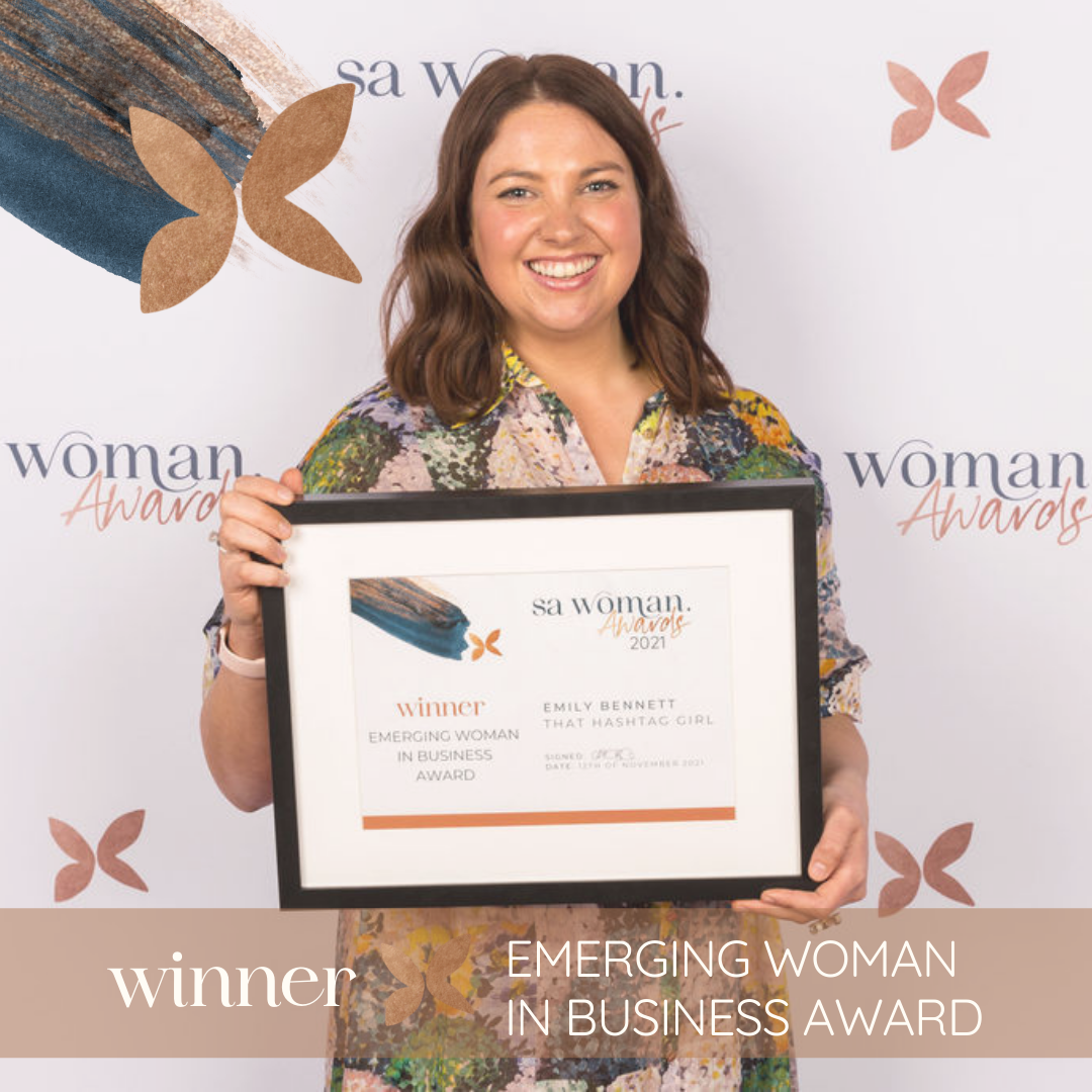 Meet the Winner of the Emerging Woman in Business Award for 2021 - Emily Bennett from That Hashtag Girl
